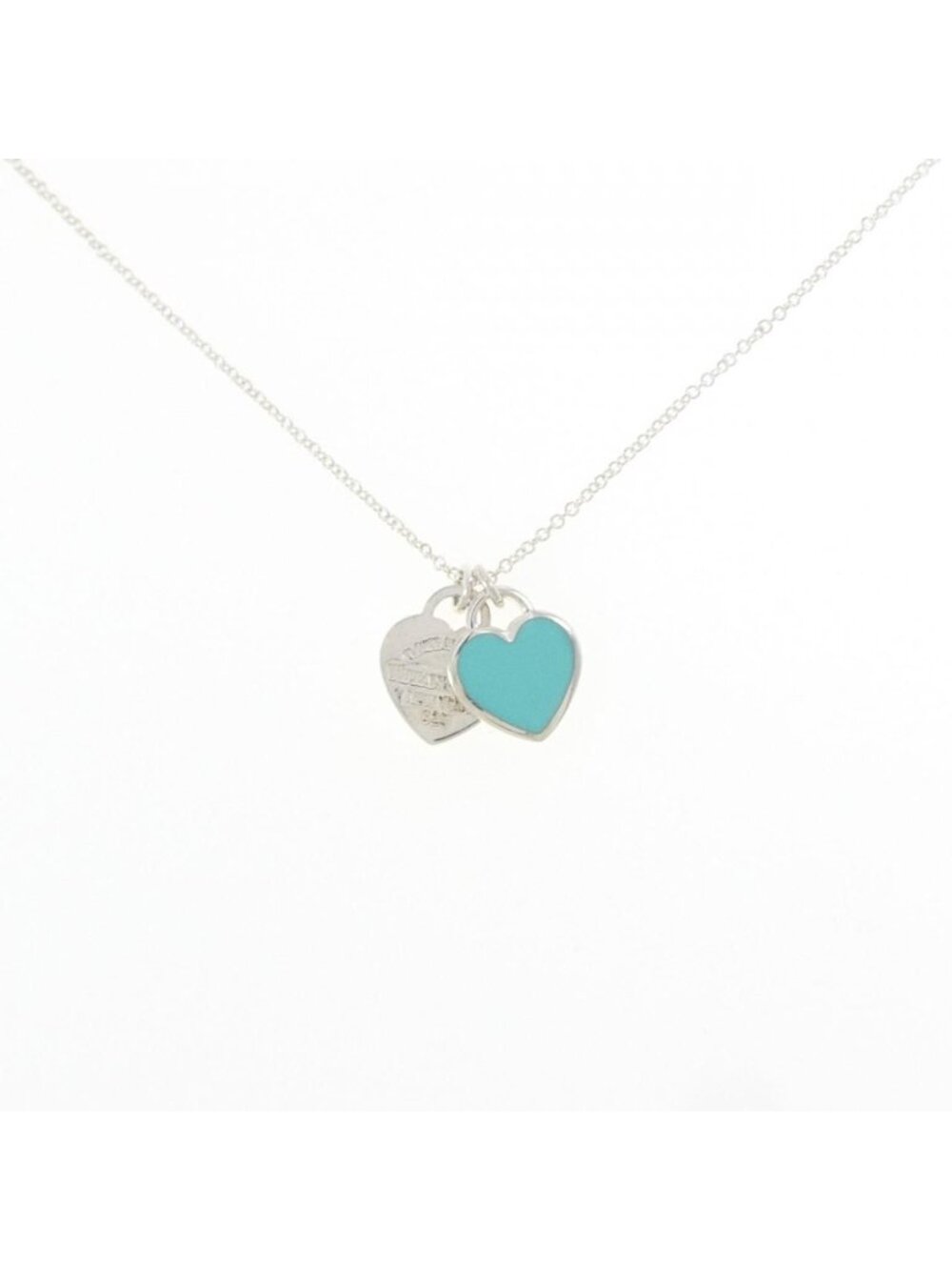 Tiffany & Co Return to Tiffany Mini Double Heart Tag Necklace